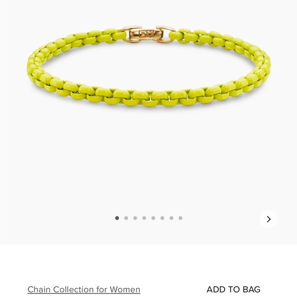 Caterpillar green David Yurman Bracelet 14k gold clasp. - Picture 4 of 5